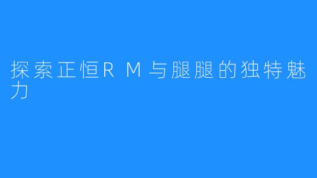 探索正恒RM与腿腿的独特魅力