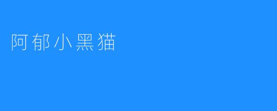 阿郁小黑猫