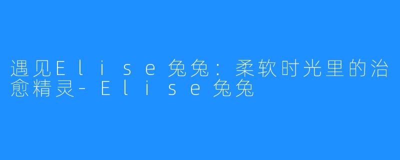 遇见Elise兔兔:柔软时光里的治愈精灵-Elise兔兔